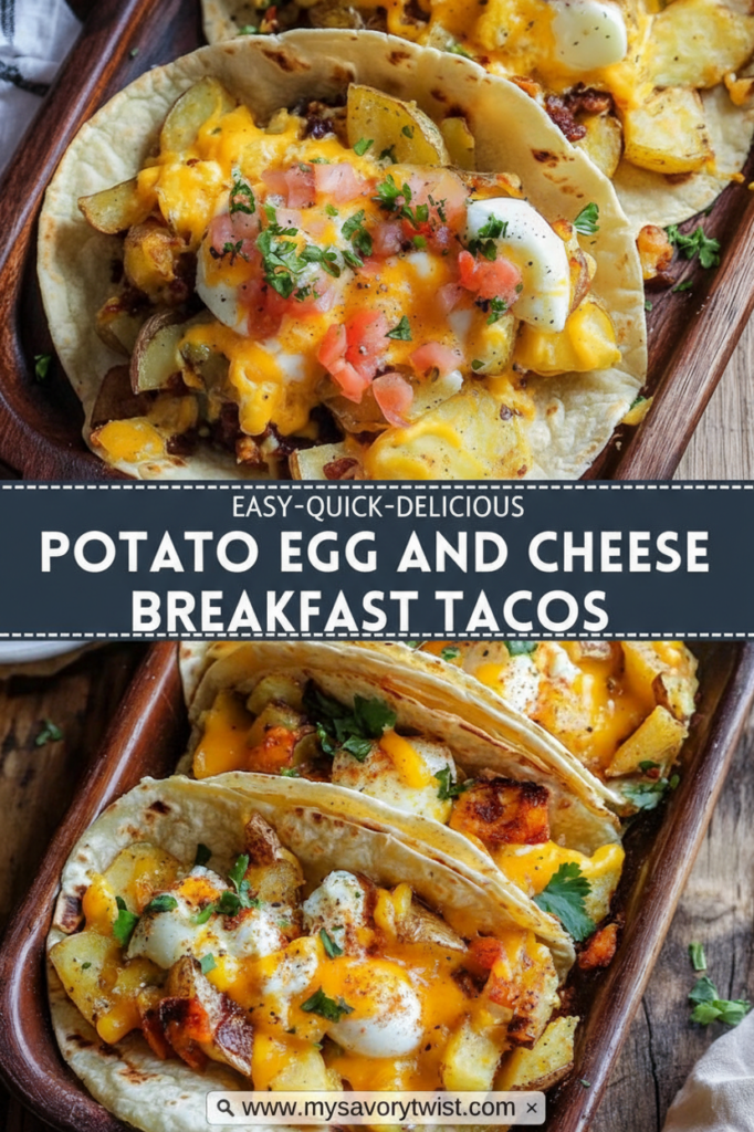 Potato, Egg, and Cheese Breakfast Tacos
