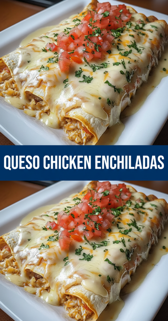 Queso Chicken Enchiladas