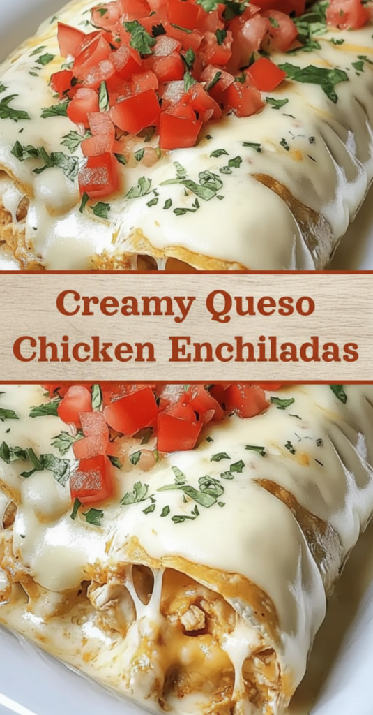 Queso Chicken Enchiladas