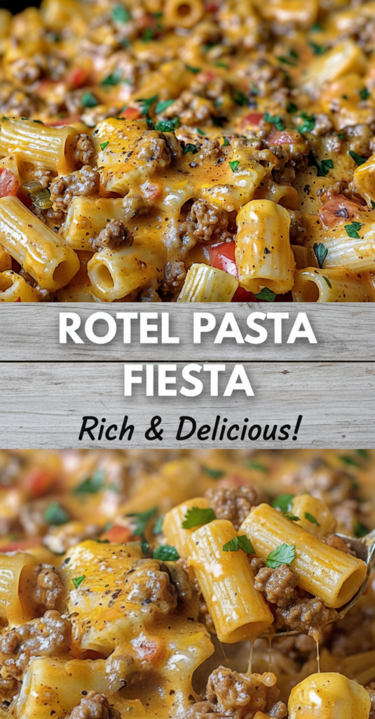 Rotel Pasta Fiesta: Creamy Cheesy Tex-Mex Dinner Delight