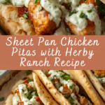 Sheet Pan Chicken Pitas with Herby Ranch Recipe