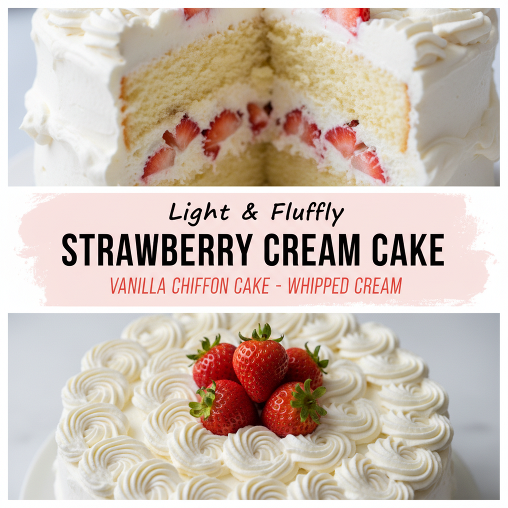 Strawberry Cream Cake