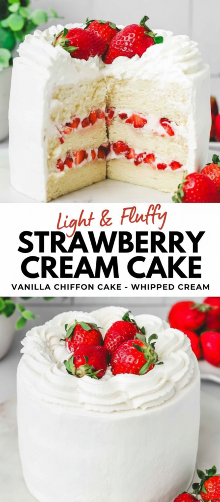 Strawberry Cream Cake