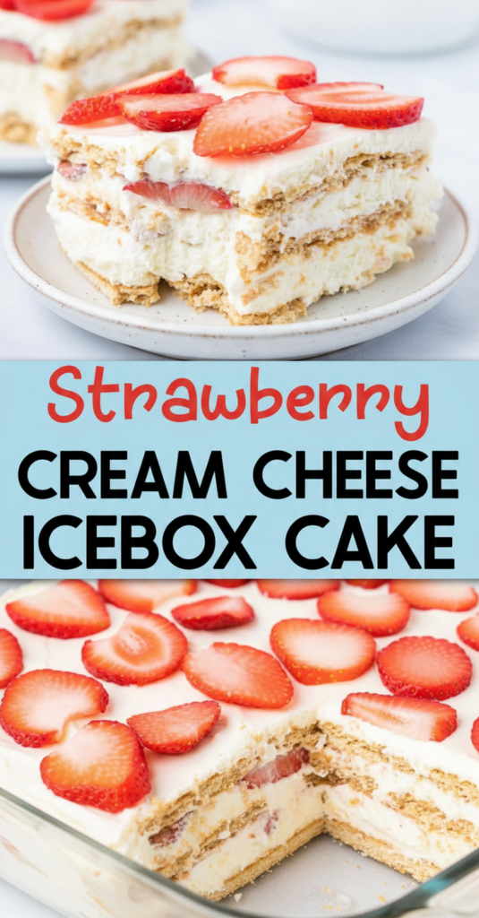 Strawberry Cream Cheese Icebox Cake