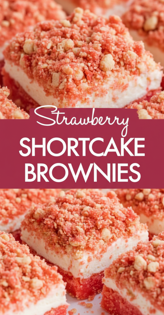 Strawberry Shortcake Brownies