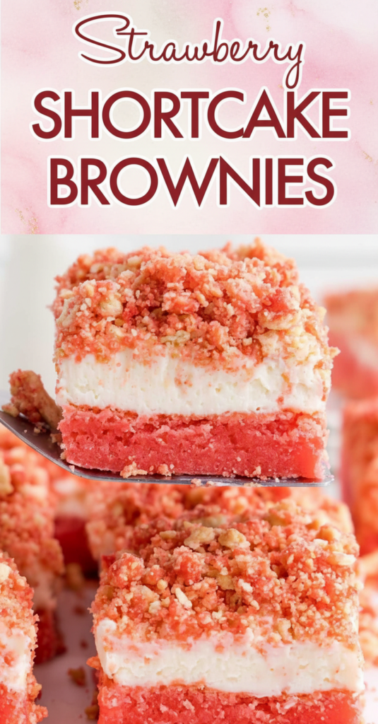 Strawberry Shortcake Brownies