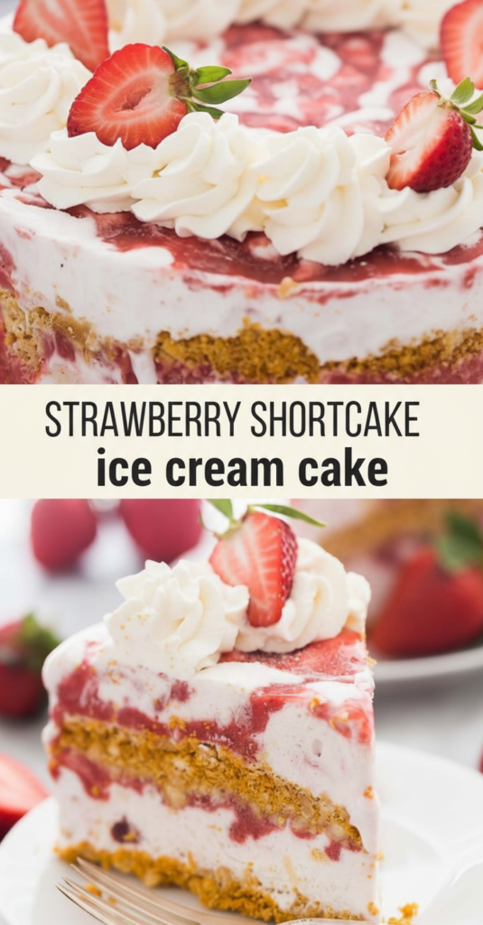 Strawberry Shortcake Ice Cream Cake
