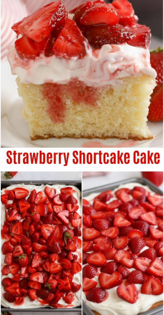 Strawberry Shortcake Sheet Cake