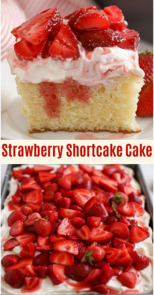 Strawberry Shortcake Sheet Cake