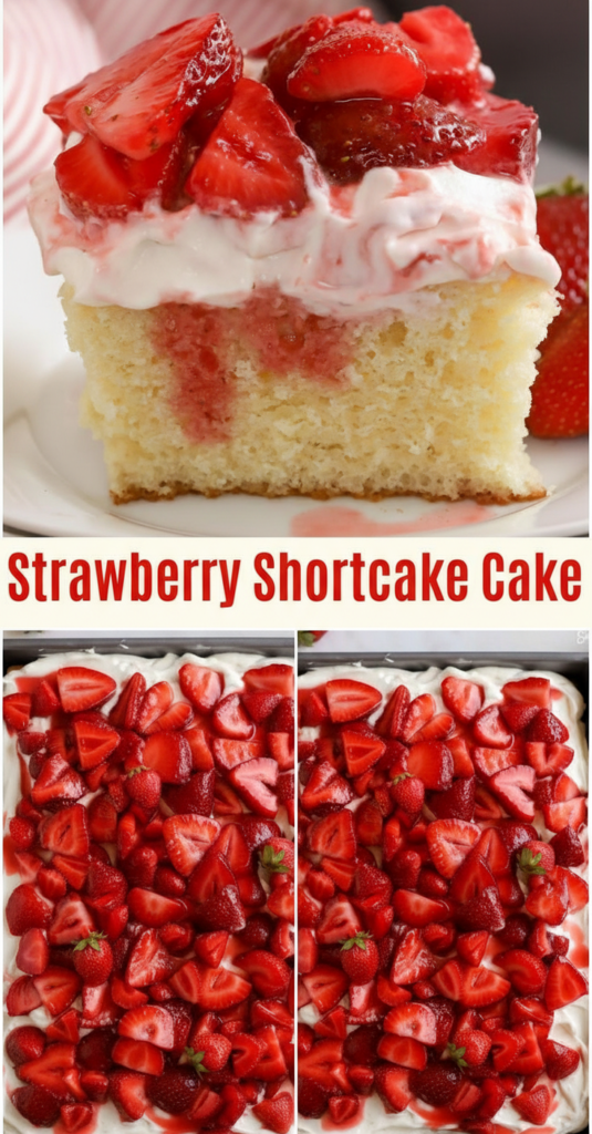 Strawberry Shortcake Sheet Cake