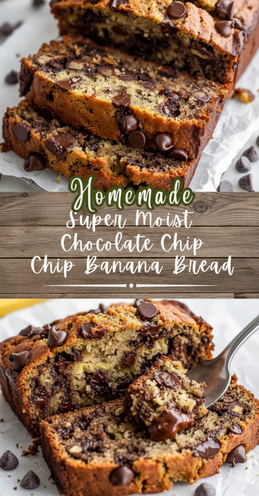 Super Moist Chocolate Chip Banana Bread Recipe