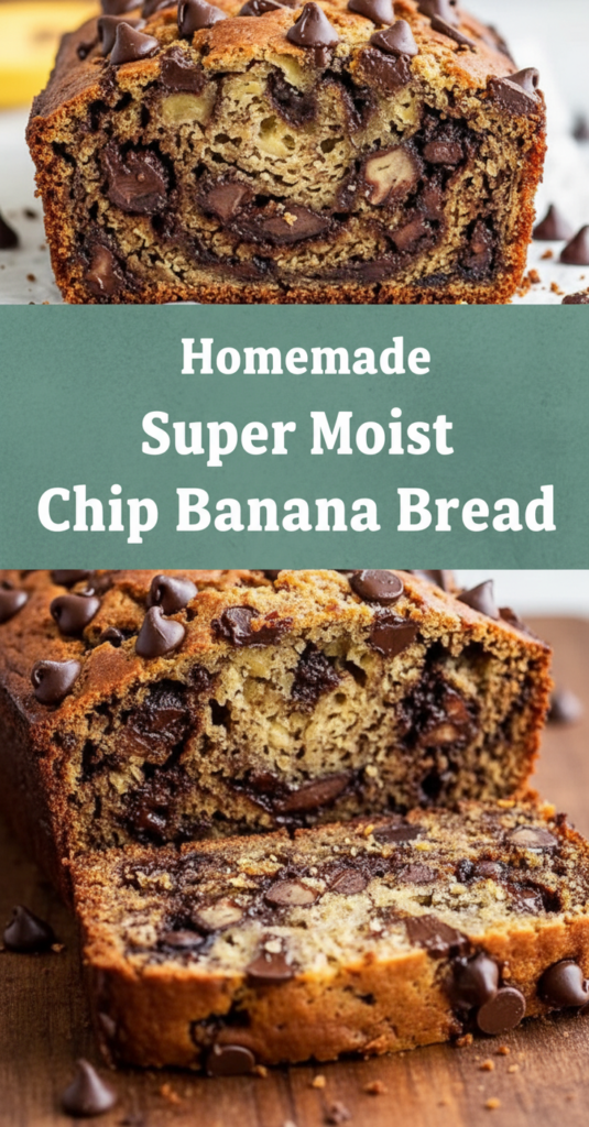 Super Moist Chocolate Chip Banana Bread Recipe