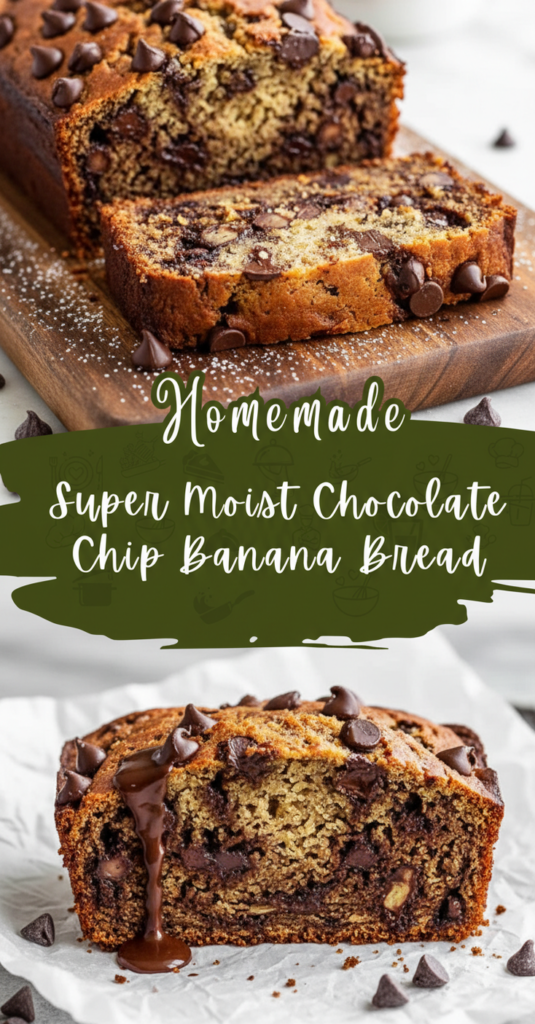 Super Moist Chocolate Chip Banana Bread Recipe