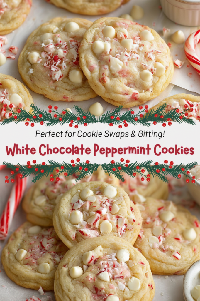 White Chocolate Peppermint Cookies