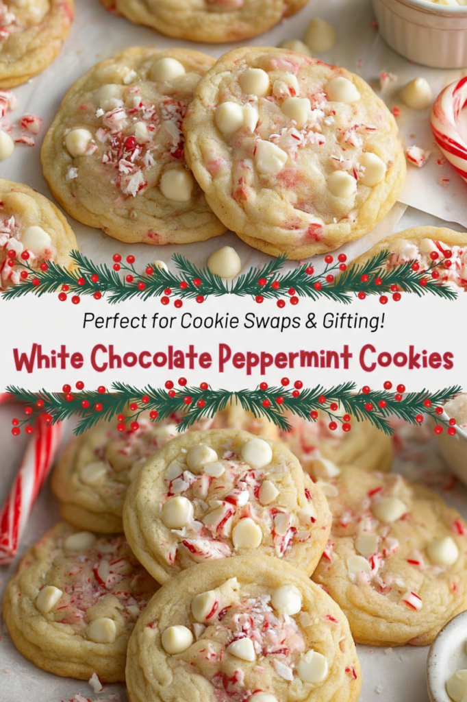 White Chocolate Peppermint Cookies